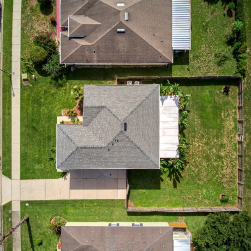 aerial view house